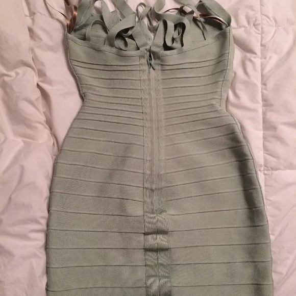 *SOLD* HL Aqua Foam Strappy Dress-Small - Picture 4 of 7